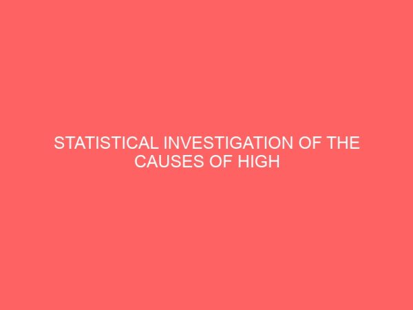 statistical investigation of the causes of high reported cases of diabetes 109062