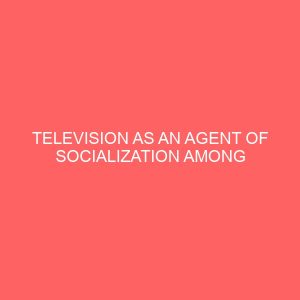 television as an agent of socialization among teenagers in warri metropolis a study of silverbird television 109172