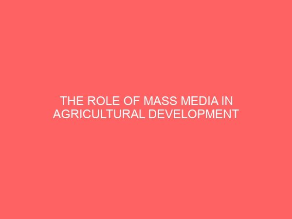 the role of mass media in agricultural development 109353